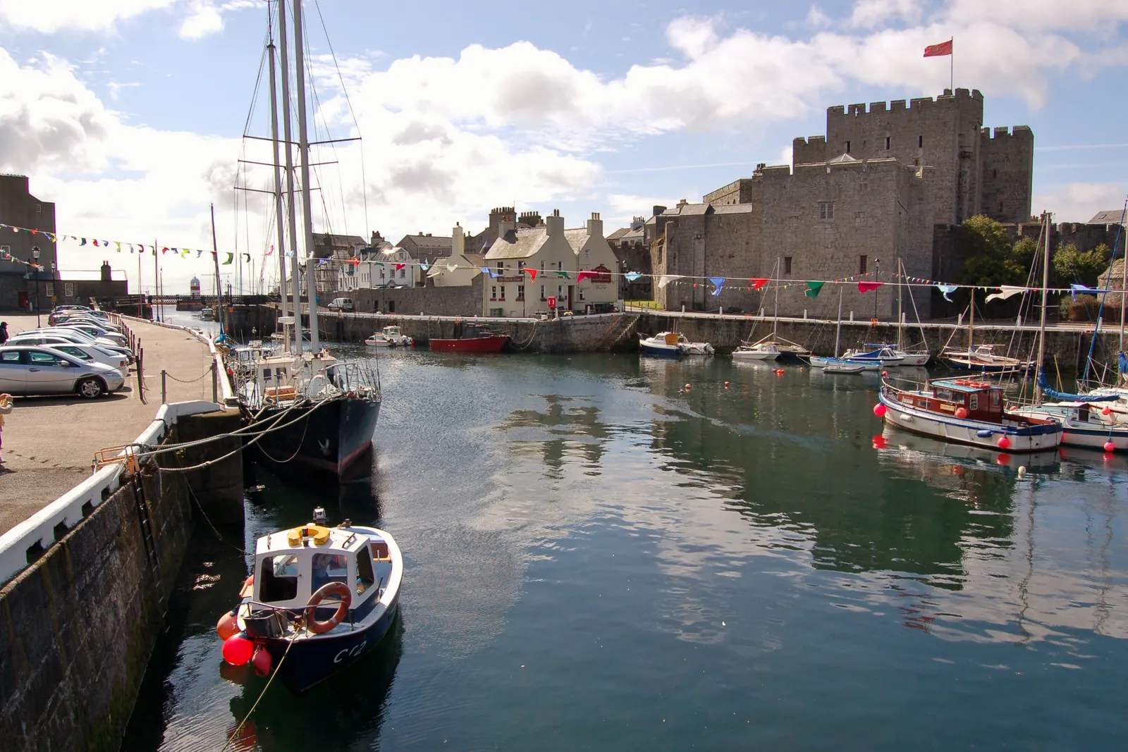 Castletown harbour beneath Castle Rushen